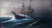 sailing vessel in a storm
